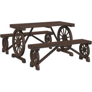 3 Piece Garden Dining Set Solid Wood Fir Vidaxl 3 Piece Garden Dining Set Solid Wood Fir Vidaxl