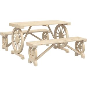 VidaXL Outdoor Furniture Set - Solid Spruce Wood, Brown VidaXL Outdoor Furniture Set - Solid Spruce Wood, Brown