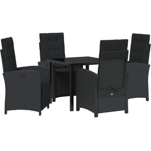 Garden Dining Set 5 pcs Black Poly Rattan Vidaxl Garden Dining Set 5 pcs Black Poly Rattan Vidaxl