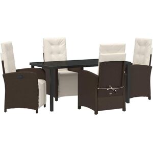 Garden Dining Set 5 pcs Brown Poly Rattan Vidaxl Garden Dining Set 5 pcs Brown Poly Rattan Vidaxl