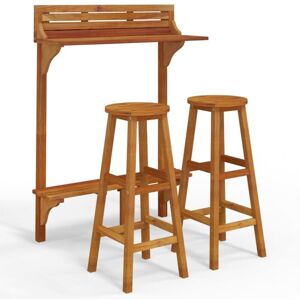 3 Piece Balcony Bar Set Solid Wood Acacia Vidaxl 3 Piece Balcony Bar Set Solid Wood Acacia Vidaxl