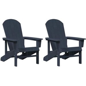 Vidaxl - Garden Lounge Furniture 2 pcs Navy 74 x 82 x 90cm Polyethylene Vidaxl - Garden Lounge Furniture 2 pcs Navy 74 x 82 x 90cm Polyethylene