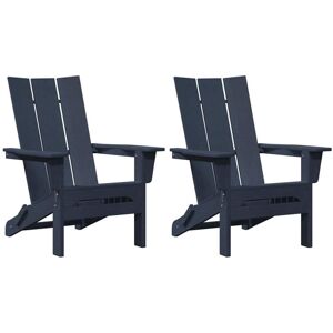 Garden Lounge Furniture 2 pcs Navy 74.5 x 80.5 x 90cm Plastic Vidaxl Garden Lounge Furniture 2 pcs Navy 74.5 x 80.5 x 90cm Plastic Vidaxl