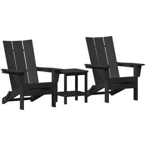 Garden Lounge Furniture 3 pcs Black 38 x 38 x 46cm Plastic Vidaxl Garden Lounge Furniture 3 pcs Black 38 x 38 x 46cm Plastic Vidaxl