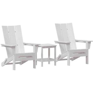 Garden Lounge Furniture 3 pcs White 38 x 38 x 46cm Plastic Vidaxl Garden Lounge Furniture 3 pcs White 38 x 38 x 46cm Plastic Vidaxl