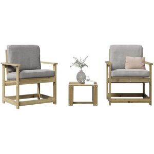 3 Piece Garden Lounge Set Impregnated Wood Pine Vidaxl 3 Piece Garden Lounge Set Impregnated Wood Pine Vidaxl