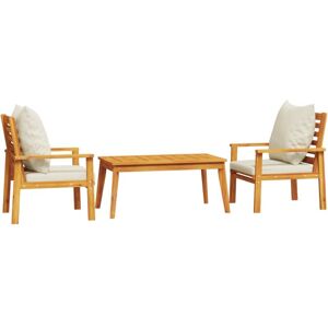 3 Piece Garden Lounge Set with Cushions Solid Wood Acacia Vidaxl 3 Piece Garden Lounge Set with Cushions Solid Wood Acacia Vidaxl