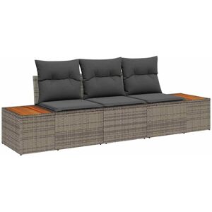 Vidaxl - Garden Sofa Set 3 pcs Grey 239 x 62 x 85 cm Poly rattan Vidaxl - Garden Sofa Set 3 pcs Grey 239 x 62 x 85 cm Poly rattan