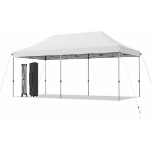 Costway - 3 x 6m Folding Tent Canopy Adjustable Height Shelter Outdoor Wheeled Storage Bag Costway - 3 x 6m Folding Tent Canopy Adjustable Height Shelter Outdoor Wheeled Storage Bag