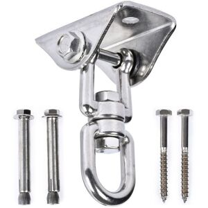 Linghhang - 360° Stainless Steel Swivel Hook with Screw Hook for Porch Swing Gym Hammock Rope Boxing with Yoga Swing Seat 900kg Capacity - 2pcs Linghhang - 360° Stainless Steel Swivel Hook with Screw Hook for Porch Swing Gym Hammock Rope Boxing with Yoga Swing Seat 900kg Capacity - 2pcs