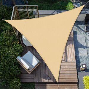 BEIJIYI 3.6x3.6x3.6m Triangle Shade Sail, Waterproof Shade Fabric, UV Protection for Patio, Garden, Terrace, Outdoor, Balcony, Sand BEIJIYI 3.6x3.6x3.6m Triangle Shade Sail, Waterproof Shade Fabric, UV Protection for Patio, Garden, Terrace, Outdoor, Balcony, Sand