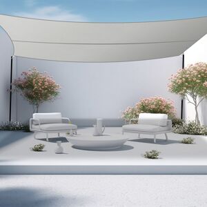 Aquariss 3x2m Sun Shade Sail Rectangle Canopy Polyester Shade Cover Sunscreen Awning for Patio Party Backyard Lawn Garden Outdoor Activities - Grey Aquariss 3x2m Sun Shade Sail Rectangle Canopy Polyester Shade Cover Sunscreen Awning for Patio Party Backyard Lawn Garden Outdoor Activities - Grey