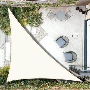 BEIJIYI 3x3x4.25m Waterproof Triangular Shade Sail with UV Protection for Outdoor, Garden, Patio - Cream BEIJIYI 3x3x4.25m Waterproof Triangular Shade Sail with UV Protection for Outdoor, Garden, Patio - Cream