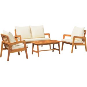 Bistro Set 4 pcs Brown 75 x 45 x 38cm Solid Acacia wood vidaXL Bistro Set 4 pcs Brown 75 x 45 x 38cm Solid Acacia wood vidaXL