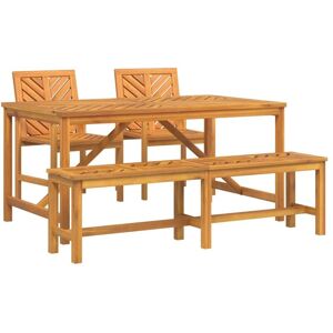 Garden Dining Set 4 pcs Brown 150 x 90 x 74 cm Vidaxl Garden Dining Set 4 pcs Brown 150 x 90 x 74 cm Vidaxl