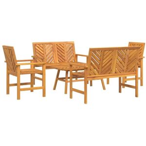 Garden Lounge Set 3 pcs Brown Solid Acacia wood Vidaxl Garden Lounge Set 3 pcs Brown Solid Acacia wood Vidaxl