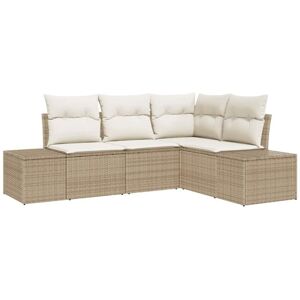 Vidaxl Garden Sofa Set - Modular UV-Resistant Rattan - 4 Seats Vidaxl Garden Sofa Set - Modular UV-Resistant Rattan - 4 Seats