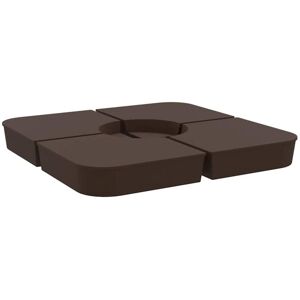 vidaXL Parasol Base Set - 100 kg - Brown - Cross Stand - Garden & Outdoor vidaXL Parasol Base Set - 100 kg - Brown - Cross Stand - Garden & Outdoor