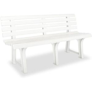 vidaXL 145 cm Plastic Garden Bench - Outdoor Patio Seat vidaXL 145 cm Plastic Garden Bench - Outdoor Patio Seat