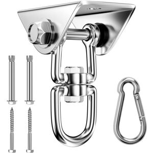 MEMKEY 450 kg load capacity, 360° rotatable, hanging swing hook with screw fastening for hanging chair/swing/yoga towel/punching bag/hammock MEMKEY 450 kg load capacity, 360° rotatable, hanging swing hook with screw fastening for hanging chair/swing/yoga towel/punching bag/hammock