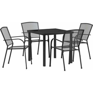 Garden Dining Set 5 pcs Anthracite Steel Vidaxl Garden Dining Set 5 pcs Anthracite Steel Vidaxl