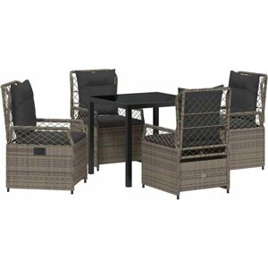 Garden Dining Set 5 pcs Grey Poly Rattan Vidaxl Garden Dining Set 5 pcs Grey Poly Rattan Vidaxl