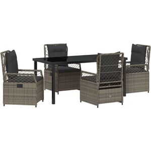 Garden Dining Set 5 pcs Grey Poly Rattan Vidaxl Garden Dining Set 5 pcs Grey Poly Rattan Vidaxl