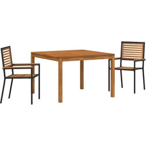 Garden Dining Set 3 pcs Black Poly rattan Vidaxl Garden Dining Set 3 pcs Black Poly rattan Vidaxl