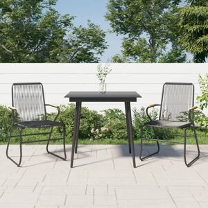 3 Piece Garden Dining Set Black pvc Rattan Vidaxl 3 Piece Garden Dining Set Black pvc Rattan Vidaxl