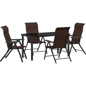 Vidaxl - Garden Dining Set Height-Adjustable 5 pcs Brown Poly rattan Vidaxl - Garden Dining Set Height-Adjustable 5 pcs Brown Poly rattan