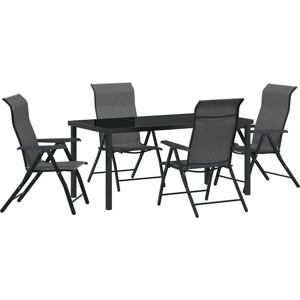 Vidaxl - Garden Dining Set Height-Adjustable 5 pcs Grey Poly rattan Vidaxl - Garden Dining Set Height-Adjustable 5 pcs Grey Poly rattan