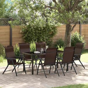 Garden Dining Set Height-Adjustable 7 pcs Brown Poly rattan vidaXL Garden Dining Set Height-Adjustable 7 pcs Brown Poly rattan vidaXL