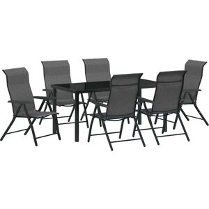Vidaxl - Garden Dining Set Height-Adjustable 7 pcs Grey Poly rattan Vidaxl - Garden Dining Set Height-Adjustable 7 pcs Grey Poly rattan