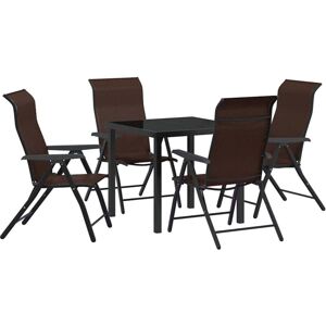 Vidaxl - Garden Dining Set Height-Adjustable 5 pcs Brown Poly rattan Vidaxl - Garden Dining Set Height-Adjustable 5 pcs Brown Poly rattan