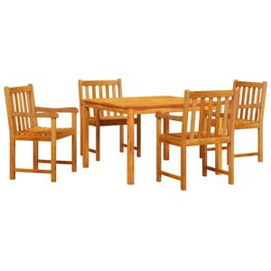 Garden Dining Set 5 pcs Brown Solid Acacia wood Vidaxl Garden Dining Set 5 pcs Brown Solid Acacia wood Vidaxl