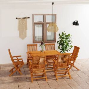 7 Piece Garden Dining Set Solid Teak Wood Vidaxl 7 Piece Garden Dining Set Solid Teak Wood Vidaxl