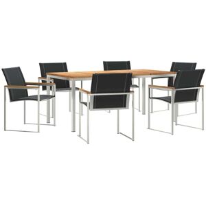 GardenDiningSet 7 pcs SolidAcaciawood vidaXL GardenDiningSet 7 pcs SolidAcaciawood vidaXL