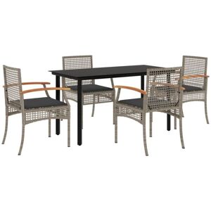 vidaXL 5-Piece Garden Dining Set - Durable PE Rattan vidaXL 5-Piece Garden Dining Set - Durable PE Rattan