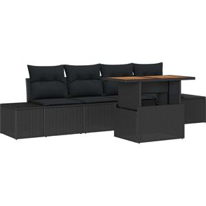 Vidaxl - Garden Dining Set with Cushion Black, Brown 100 x 55 x 73 cm Vidaxl - Garden Dining Set with Cushion Black, Brown 100 x 55 x 73 cm