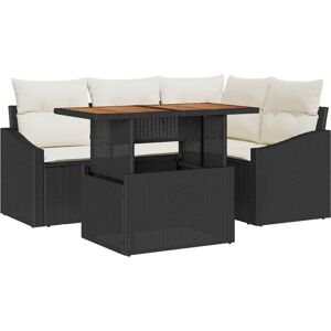 Vidaxl - Garden Dining Set with Cushion Black, Cream 100 x 55 x 73 cm Vidaxl - Garden Dining Set with Cushion Black, Cream 100 x 55 x 73 cm