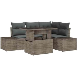 Vidaxl - Garden Sofa Set with Cushion 5 pcs Grey 100 x 55 x 73 cm Vidaxl - Garden Sofa Set with Cushion 5 pcs Grey 100 x 55 x 73 cm