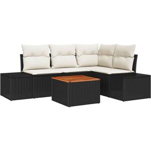 Garden Sofa Set with Cushion 5 pcs Black Poly rattan Vidaxl Garden Sofa Set with Cushion 5 pcs Black Poly rattan Vidaxl