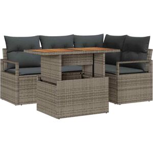 Vidaxl - Garden Dining Set Manual 5 pcs Grey, Brown 100 x 55 x 73 cm Vidaxl - Garden Dining Set Manual 5 pcs Grey, Brown 100 x 55 x 73 cm