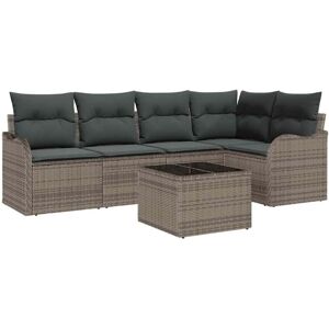 Garden Sofa Set with Cushion 6 pcs Grey Poly rattan Vidaxl Garden Sofa Set with Cushion 6 pcs Grey Poly rattan Vidaxl