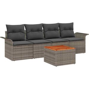Vidaxl - Garden Sofa Set with Cushion Manual 5 pcs Grey 55 x 55 x 37 cm Vidaxl - Garden Sofa Set with Cushion Manual 5 pcs Grey 55 x 55 x 37 cm