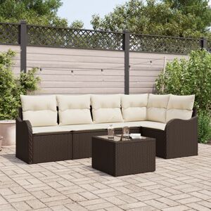 Vidaxl - Garden Sofa Set with Cushion 6 pcs Grey Poly rattan Vidaxl - Garden Sofa Set with Cushion 6 pcs Grey Poly rattan