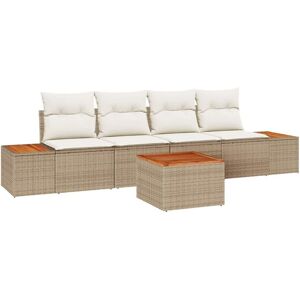 Garden Sofa Set with Cushion 5 pcs Beige Poly rattan Vidaxl Garden Sofa Set with Cushion 5 pcs Beige Poly rattan Vidaxl