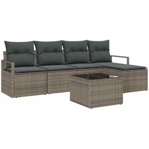 Vidaxl - Garden Sofa Set with Cushion with Storage 6 pcs Light Grey Vidaxl - Garden Sofa Set with Cushion with Storage 6 pcs Light Grey
