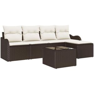 Vidaxl - Garden Sofa Set with Cushion 6 pcs Grey Poly rattan Vidaxl - Garden Sofa Set with Cushion 6 pcs Grey Poly rattan