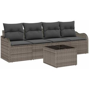 Vidaxl - Garden Sofa Set with Cushion Manual 5 pcs Grey 55 x 55 x 37 cm Vidaxl - Garden Sofa Set with Cushion Manual 5 pcs Grey 55 x 55 x 37 cm